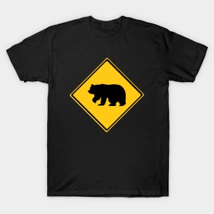 Bear Warning Sign T-Shirt